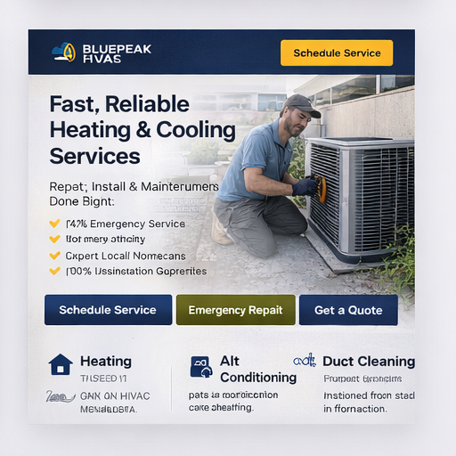 HVAC contractor website example