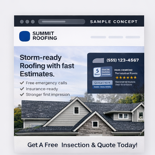roofing contractor website example